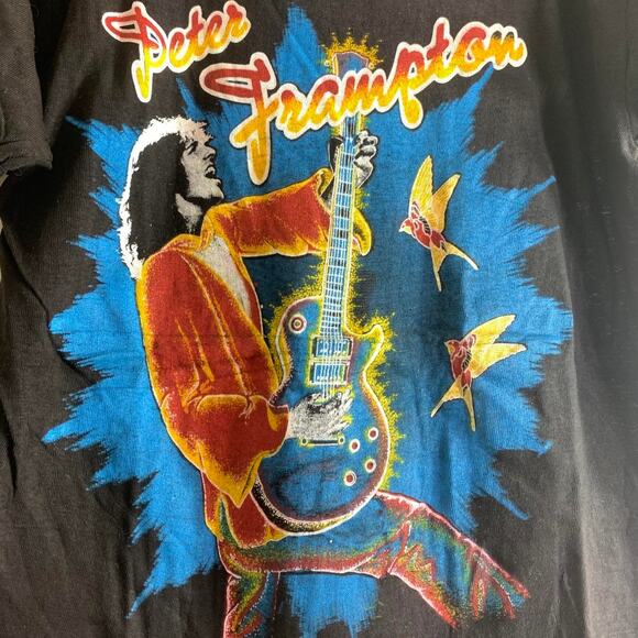 1979 PETER FRAMPTON In Concert double sided single stitch graphic tee shirt M - Picture 4 of 8